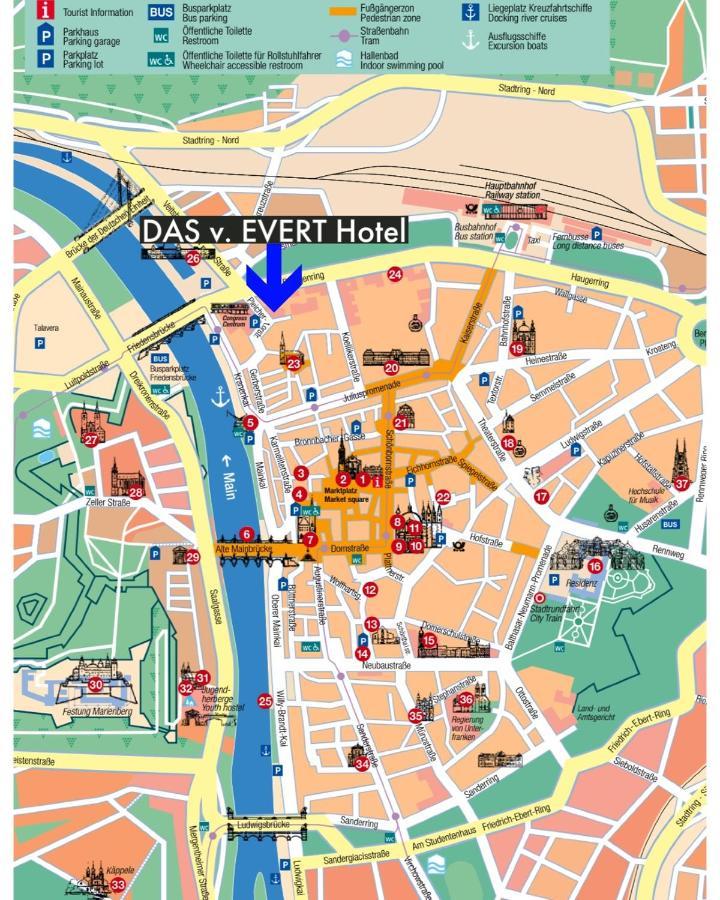 Das V Evert Hotel - Am Congress Centrum Wuerzburg Екстер'єр фото